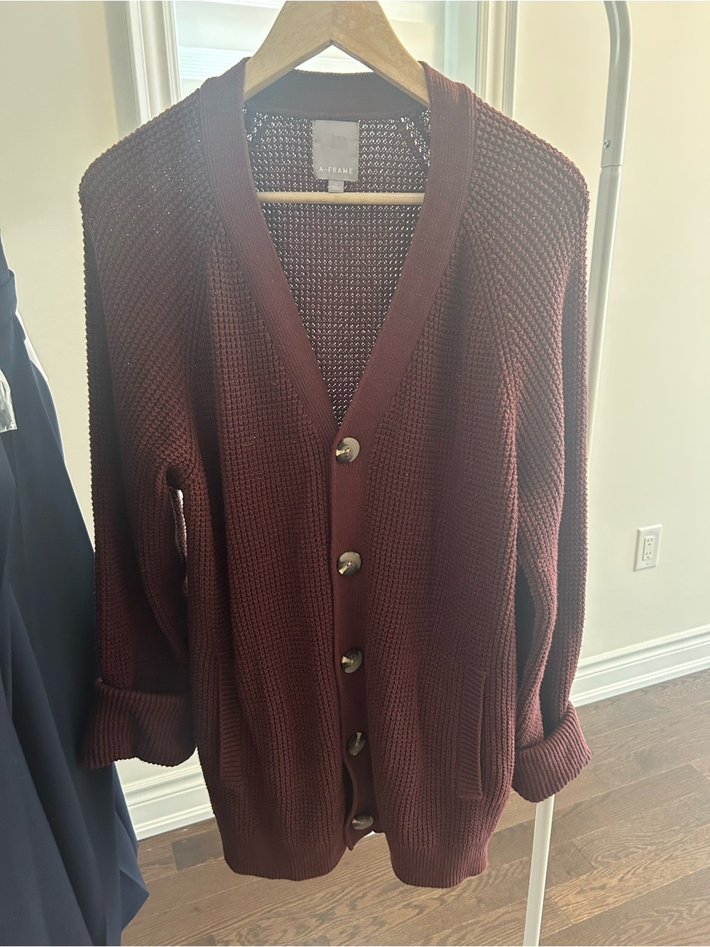 A Frame cardigan size large